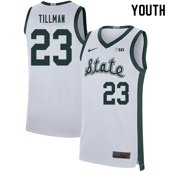 2020 Youth #23 Xavier Tillman Michigan State Spartans College Basketball Jerseys Sale-Retro